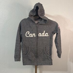 CANADIAND- Lids Gray Canada full zip Hoodie- Size Medium (7/8)